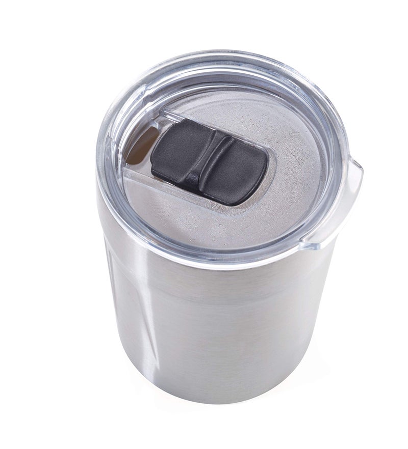 Troika Espresso Double Wall Insulation Vacuum Mug - Max 160ml - Lid (BPA Free) Locking Slider, Spill Proof - 201 and 304 Stainless Steel - Image 3